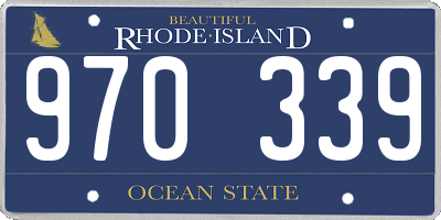 RI license plate 970339