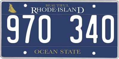 RI license plate 970340