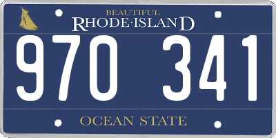 RI license plate 970341