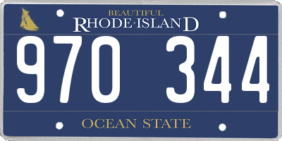 RI license plate 970344