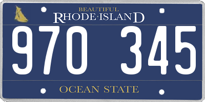 RI license plate 970345