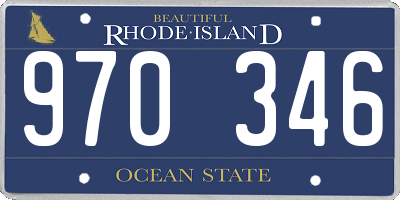 RI license plate 970346