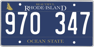 RI license plate 970347