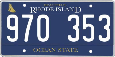 RI license plate 970353