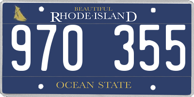 RI license plate 970355