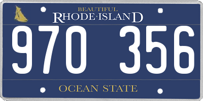 RI license plate 970356