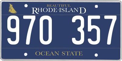 RI license plate 970357