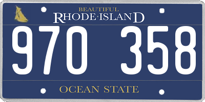 RI license plate 970358
