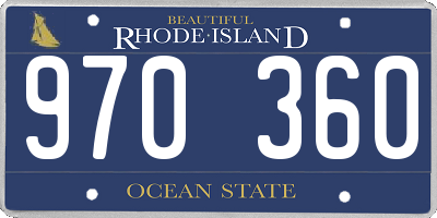 RI license plate 970360