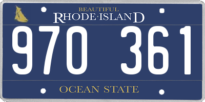 RI license plate 970361