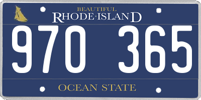RI license plate 970365