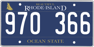 RI license plate 970366