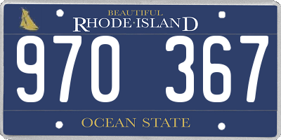 RI license plate 970367