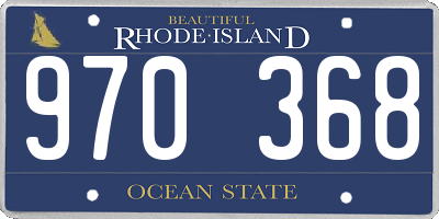 RI license plate 970368