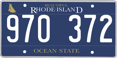 RI license plate 970372