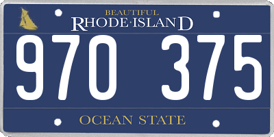 RI license plate 970375