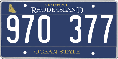RI license plate 970377