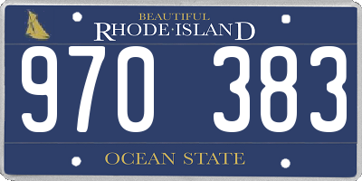 RI license plate 970383