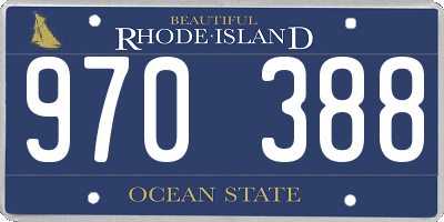 RI license plate 970388