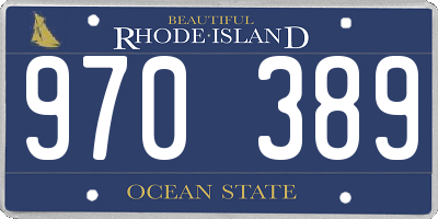 RI license plate 970389