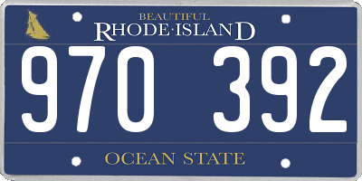 RI license plate 970392