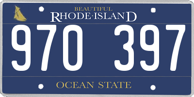 RI license plate 970397
