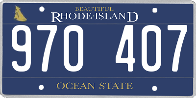 RI license plate 970407