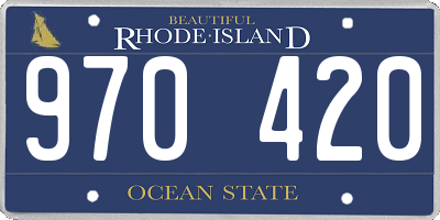RI license plate 970420