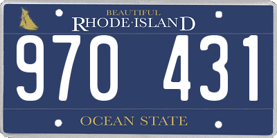 RI license plate 970431