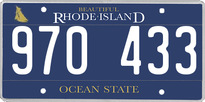 RI license plate 970433