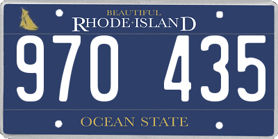 RI license plate 970435