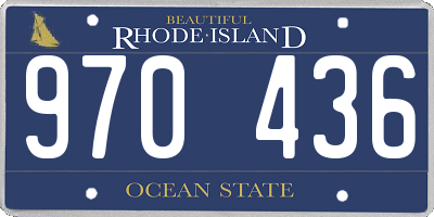 RI license plate 970436