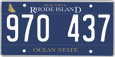 RI license plate 970437