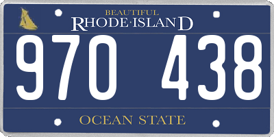 RI license plate 970438