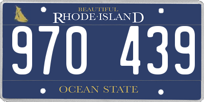 RI license plate 970439