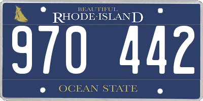 RI license plate 970442