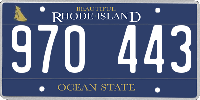 RI license plate 970443
