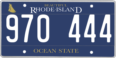 RI license plate 970444