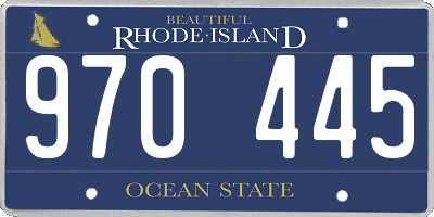 RI license plate 970445