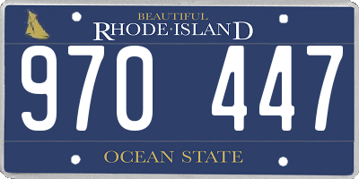 RI license plate 970447