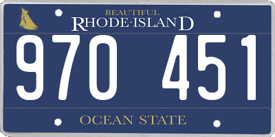 RI license plate 970451