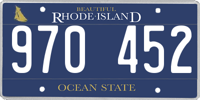 RI license plate 970452