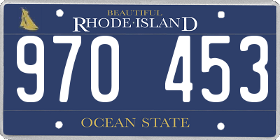 RI license plate 970453