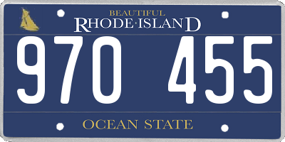 RI license plate 970455