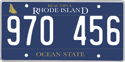 RI license plate 970456