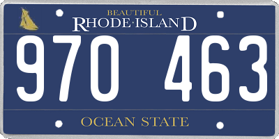 RI license plate 970463