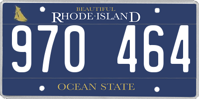 RI license plate 970464