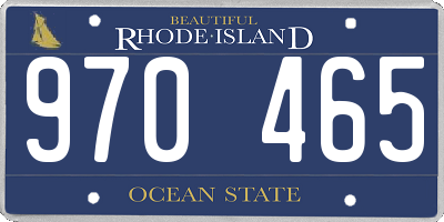 RI license plate 970465