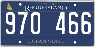 RI license plate 970466
