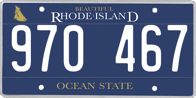 RI license plate 970467